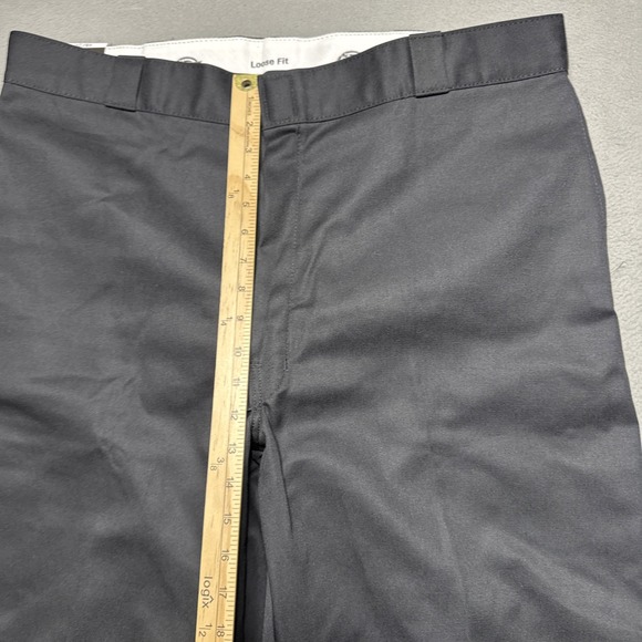 Dickies Double Knee Work Pants Mens 40x34 Gray Straight Loose Fit Twill Workwear - Picture 4 of 11